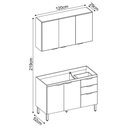 Ver imagem 4 de Cozinha Modulada Composição 9 Firenze 2 Peças Amêndola/nude Prime - Demóbile