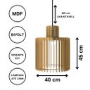 Ver imagem 3 de Luminária Teto tipo Pendente DRINK MDF Completa -:Preta