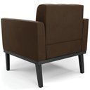 Ver imagem 7 de Poltrona Decorativa Base Madeira Preto Ana Suede Marrom - Ibiza
