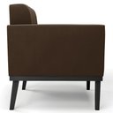 Ver mais imagens de Poltrona Decorativa Base Madeira Preto Ana Suede Marrom - Ibiza