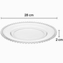 Ver imagem 3 de Conjunto 48 Pratos Rasos 28cm Pearl Cristal Wolff Transparente Redondos Restaurantes Mesa Posta