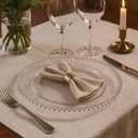 Ver imagem 2 de Conjunto 48 Pratos Rasos 28cm Pearl Cristal Wolff Transparente Redondos Restaurantes Mesa Posta