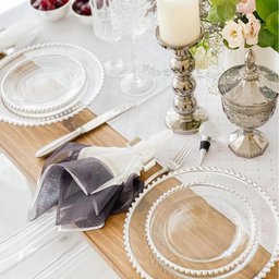 Conjunto 48 Pratos Rasos 28cm Pearl Cristal Wolff Transparente Redondos Restaurantes Mesa Posta - 8