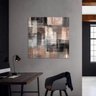 Quadro Abstrato Marrom Artístico 60X60 Para Sala Escritórios - 2