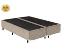Ver imagem 2 de Cama Box Queen Colchão Mola Ensacada Belos Sonhos + Box Suede 70x158x198:Bege
