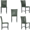 Ver imagem 5 de Mesa Ascoli 100 Cm com 4 Cadeiras Cannes de Alumínio, Pintura Preta e Trama Tela de Corda Náutica