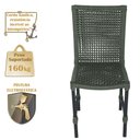 Ver imagem 4 de Mesa Ascoli 100 Cm com 4 Cadeiras Cannes de Alumínio, Pintura Preta e Trama Tela de Corda Náutica