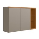 Ver imagem 1 de Aéreo Duplo 120cm Arya 100% Mdf Jequitibá/gris Fosco - Sallar Home