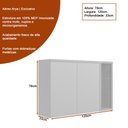 Ver imagem 2 de Aéreo Duplo 120cm Arya 100% Mdf Jequitibá/gris Fosco - Sallar Home