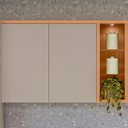 Ver imagem 4 de Aéreo Duplo 120cm Arya 100% Mdf Jequitibá/gris Fosco - Sallar Home