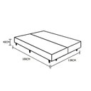 Ver imagem 3 de Base Box Casal Bipartido Homequeen Corino Cinza 40x138x188