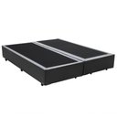 Ver imagem 1 de Base Box Casal Bipartido Homequeen Corino Cinza 40x138x188