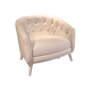 Poltrona Classic Wood | Capitone Bege - Goods Br