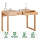 Ver imagem 3 de Mesa Escrivaninha Madeira 2 Gavetas Noah Idimex