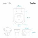 Ver imagem 3 de Assento Sanitário Life Pergamon (bege Claro) para Vaso Celite