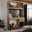 Ver imagem 3 de Cozinha Compacta Isis 4 Portas 1 Gaveta Freijó/oliva - Panorama Móveis