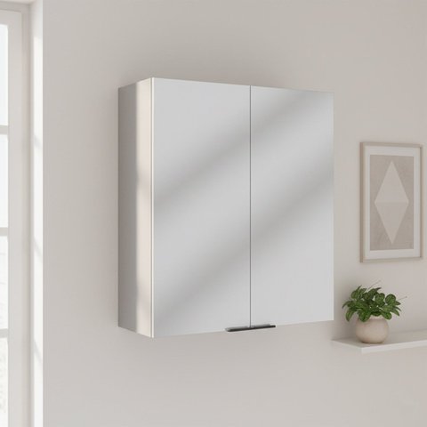 Armário Aéreo para Cozinha 80cm 2 Portas Lumina Cinza