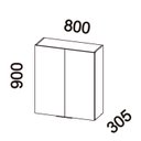 Ver imagem 5 de Armário Aéreo para Cozinha 80cm 2 Portas Lumina Cinza