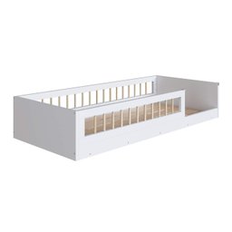 Cama de Chão Solteiro sem Colchão Branco Linha Affetto Aft008 Completa Móveis - 8 Cama de Chão Solteiro sem Colchão Branco Linha Affetto Aft008 Completa Móveis - 8