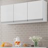 Armário Aéreo de Cozinha 3 Portas 120cm Andréia Branco AJL Móveis - 2
