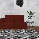 Ver imagem 3 de Poltrona Decorativa Alicia Lado Direito Suede Marsala Pés Madeira Mz Decor