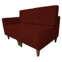 Ver imagem 2 de Poltrona Decorativa Alicia Lado Direito Suede Marsala Pés Madeira Mz Decor