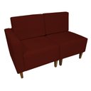 Ver imagem 1 de Poltrona Decorativa Alicia Lado Direito Suede Marsala Pés Madeira Mz Decor