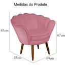 Ver imagem 5 de Poltrona Decorativa Pétala Pés Palito Suede Rosa
