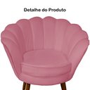 Ver imagem 2 de Poltrona Decorativa Pétala Pés Palito Suede Rosa