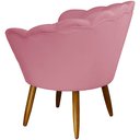 Ver imagem 3 de Poltrona Decorativa Pétala Pés Palito Suede Rosa