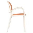 Ver imagem 7 de Kit 4 Cadeiras Empilhável Portofino Fratini Polipropileno Cor Nude e Assento Simulando Palha Rattan