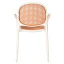 Ver imagem 5 de Kit 4 Cadeiras Empilhável Portofino Fratini Polipropileno Cor Nude e Assento Simulando Palha Rattan