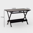 Ver imagem 2 de Mesa para Jardim Dobrável 120cm x 70cm em Madeira Maciça