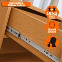 Ver mais imagens de Armário Multiuso Toronto com 2 Portas 1 Gaveta e Nicho para Micro-Ondas com Rodízios Cinamomo