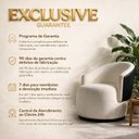 Ver imagem 5 de Poltrona Redonda Confortável Capri Compose Bouclé Corino Luxuosa p/ Sala Recepção Hall Consultório:B