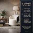 Ver imagem 3 de Poltrona Redonda Confortável Capri Compose Bouclé Corino Luxuosa p/ Sala Recepção Hall Consultório:B