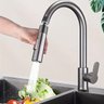Torneira Extensivel Gourmet Cozinha Mesa Bancada Pia Ducha Dois Jatos Monocomando Articulada Agua Qu - 5