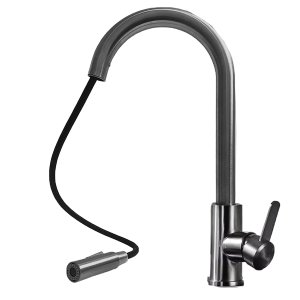 Torneira Extensivel Gourmet Cozinha Mesa Bancada Pia Ducha Dois Jatos Monocomando Articulada Agua Qu