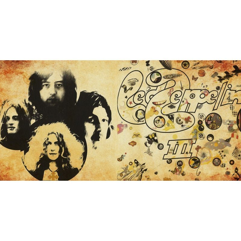 Quadro Banda Rock Led Zeppelin Álbum III Tela Canvas 80x40 - 2