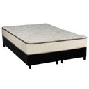 Ver imagem 1 de Cama Box Queen: Colchão Molas Luckspuma Bonnel Montreal Spring + Base CRC Suede Black(158x198)