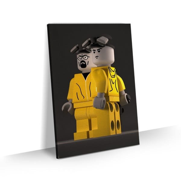 Quadro Breaking Bad Heisenberg Jesse Estilo Lego 60x40 - 1