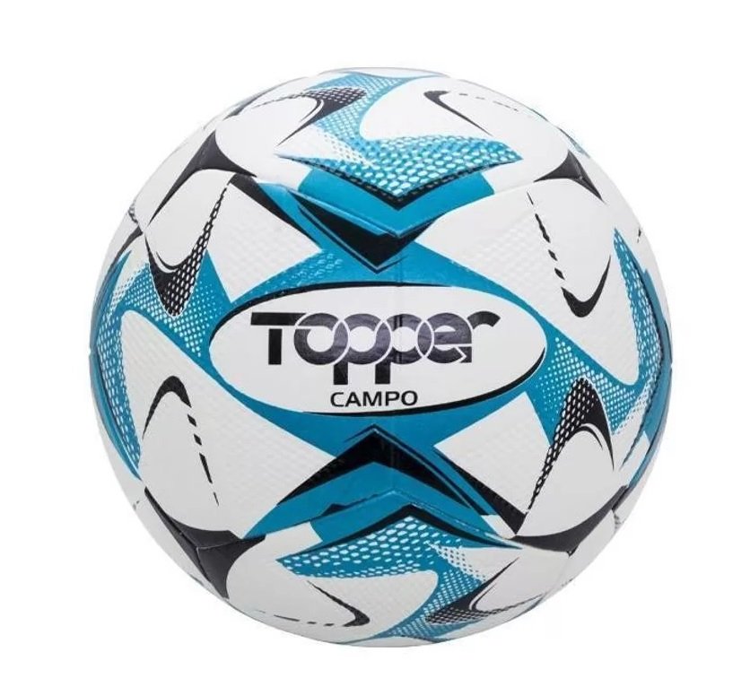 Bola Futebol de Campo Topper Slick Colorful - Azul e Branco - 1