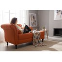 Ver imagem 2 de Recamier Decorativo Divã Styllus Lado Direito Veludo Terracota