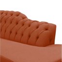 Ver imagem 3 de Recamier Decorativo Divã Styllus Lado Direito Veludo Terracota