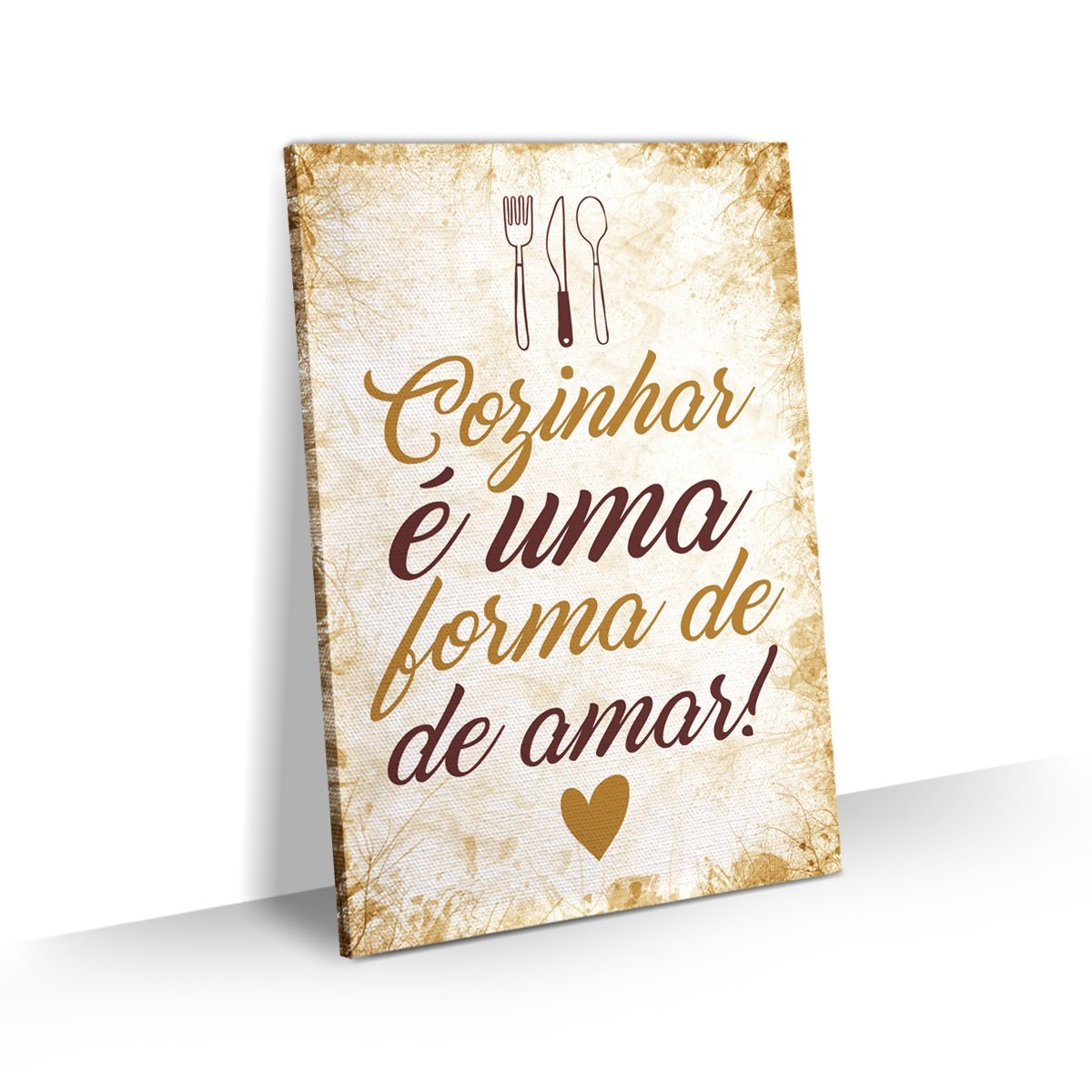 Quadro Frase Cozinhar Forma Amor Cozinha Churrasqueira 90x60 - 1