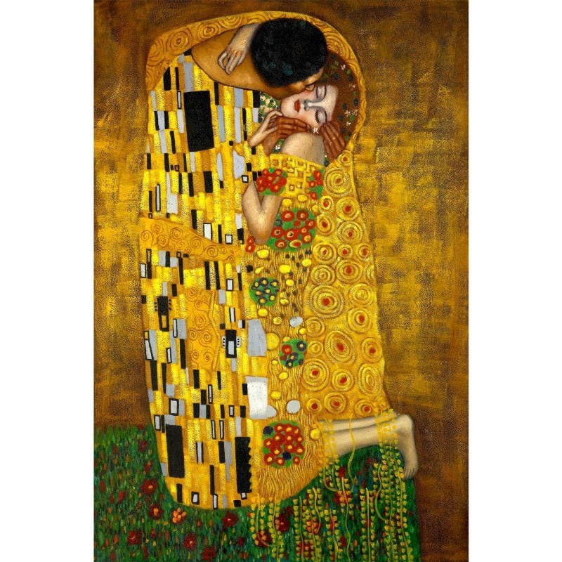 Quadro Gustav Klimt O Beijo Grande Tela Tecido Canvas 90x60 - 2