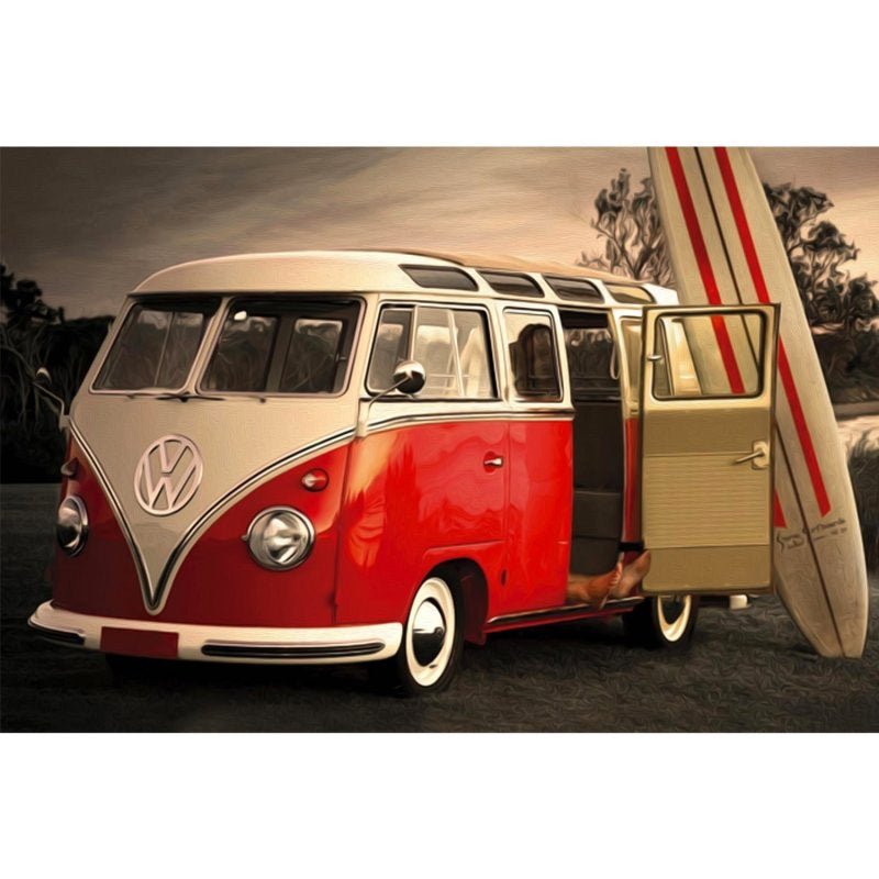 Quadro Kombi Estilo Praia Vintage Decorativo Tela 60x40 - 2