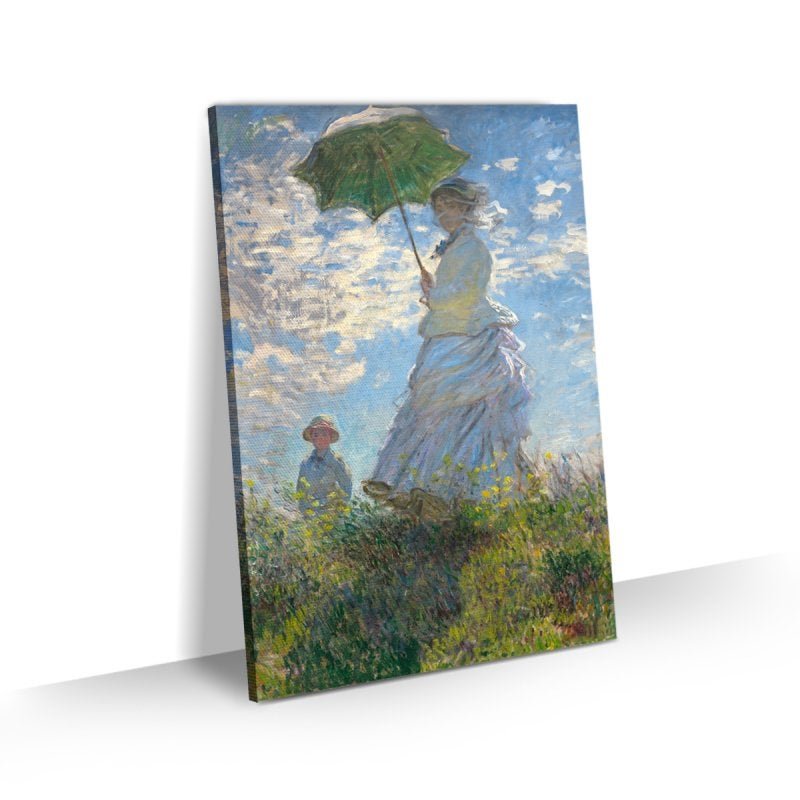 Quadro Monet Mulher Sombrinha Tela Tecido Canvas 90x60 - 1