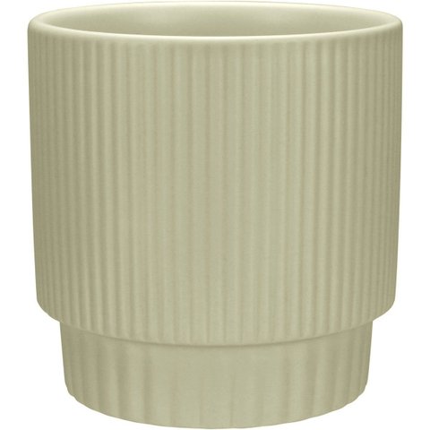 Cachepô Vaso Enfeite Decorativo Redondo Home&co Cerâmica 12x12x12cm Bege
