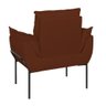 Kit 2 Poltronas Luxo Base Reforçada Metal Preta Cor:terracota - 3